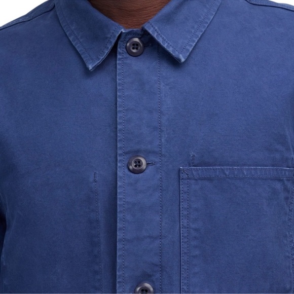 Madewell Overshirt in Garment-Dyed Canvas in Vintage French Blue - Picture 6 of 13